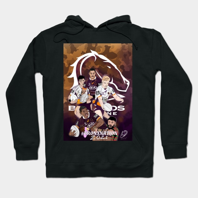 2021 Brisbane Broncos Hoodie by SpassaDazza